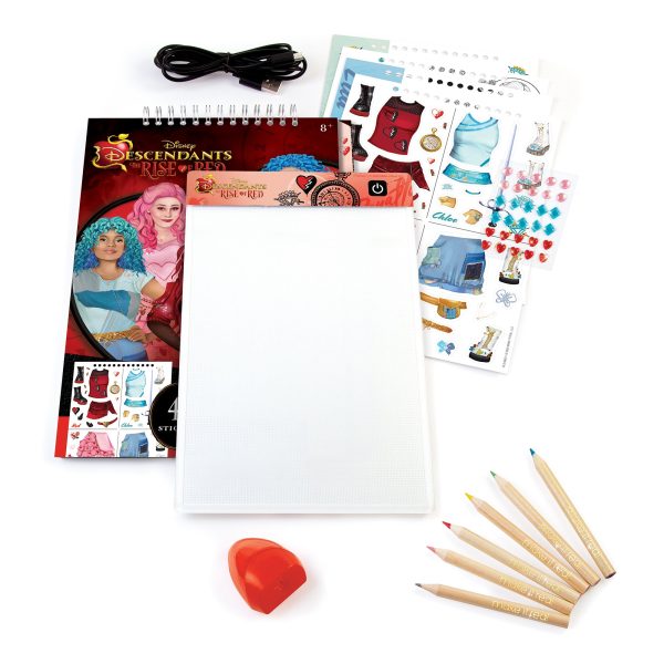 Disney Descendants: The Rise of Red LED Light Board Fashion Sketching Set Online now