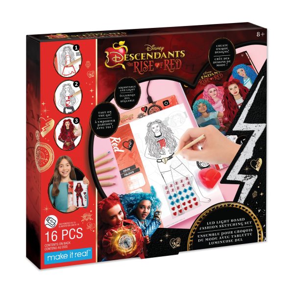 Disney Descendants: The Rise of Red LED Light Board Fashion Sketching Set Online now