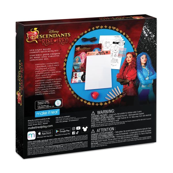 Disney Descendants: The Rise of Red LED Light Board Fashion Sketching Set Online now