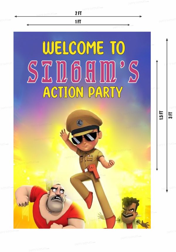 Little Singham Theme Customized Welcome Board Fashion