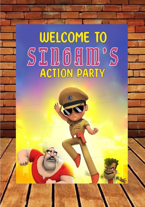 Little Singham Theme Customized Welcome Board Fashion