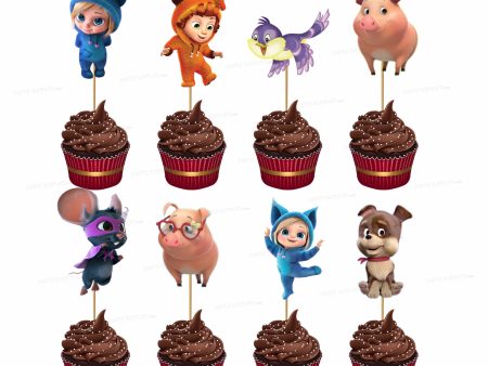 Dave & Ava  Theme Cup Cake Topper Supply