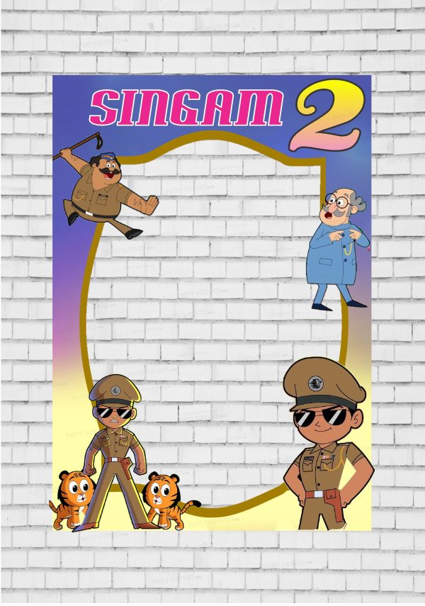 Little Singham Theme Customized PhotoBooth Cheap