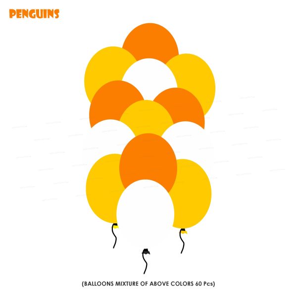 Penguin Theme Colour 60 Pcs. Balloons For Sale