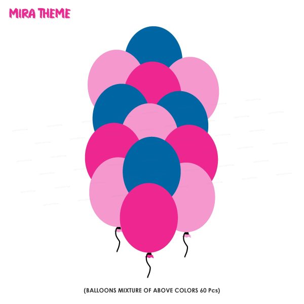 Mira the Royal Detective Theme Colour 60 Pcs. Balloons For Cheap