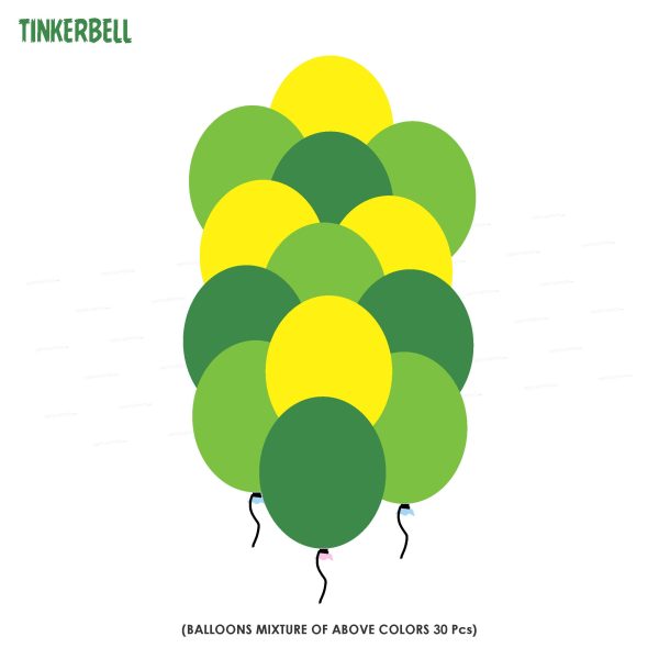 Tinkerbell Theme Colour 30 Pcs. Balloons Supply