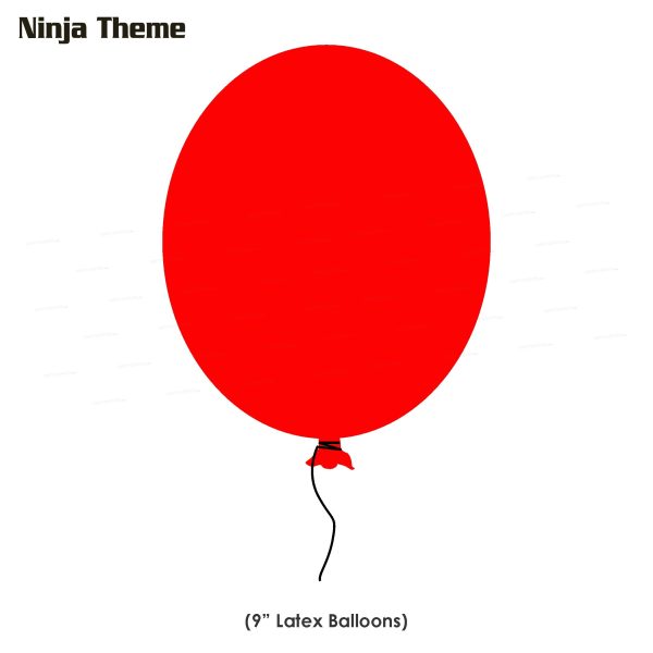 Ninja Theme Colour 60 Pcs. Balloons For Sale