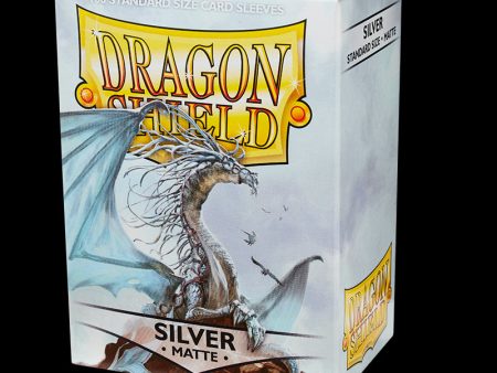 Dragon Shield - Matte Sleeves: Silver (100ct) Hot on Sale